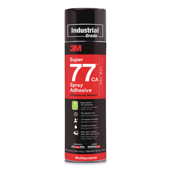 SUPER77ADV18 SUPER 77 CA MULT-PURPOSE SPRAY ADHESIVE, 18 OZ AEROSOL CAN, CLEAR